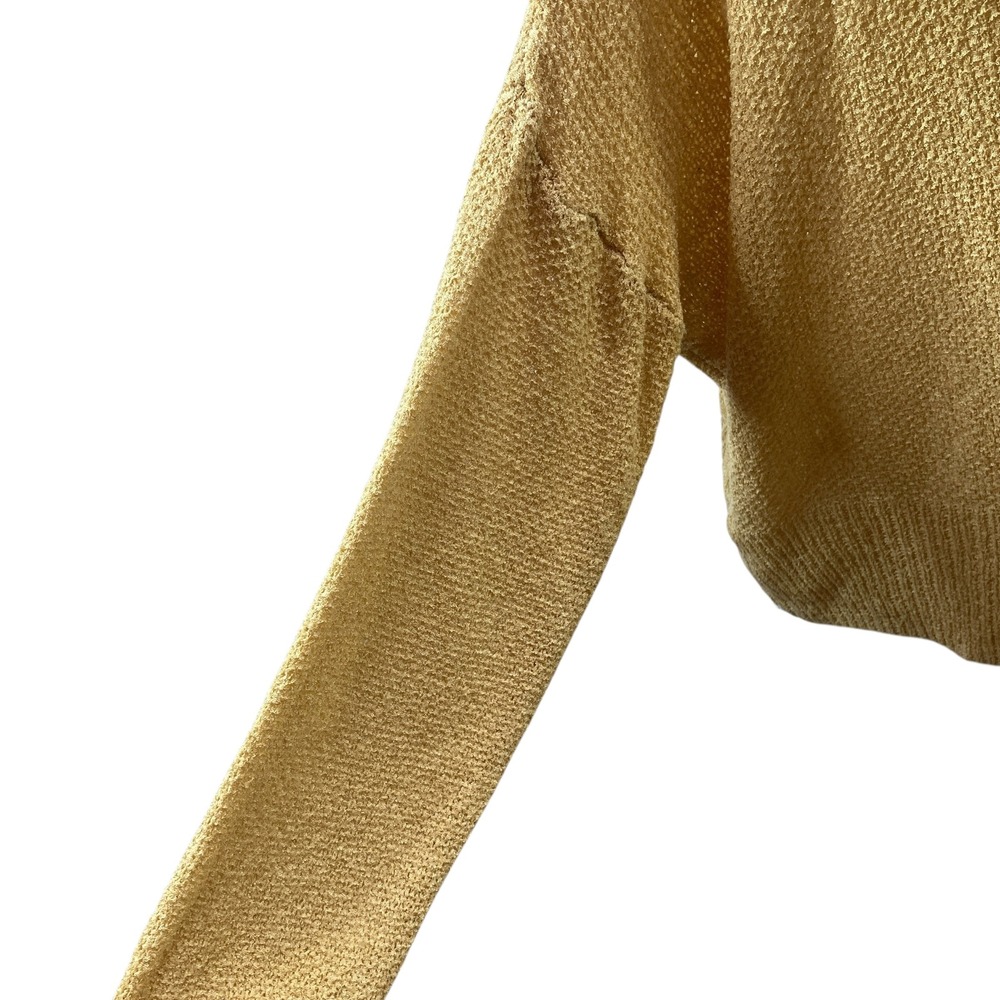 Maurices Yellow Knit Button Front V Neck Cardigan Sweater Women's Medium - Picture 8 of 11